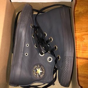 all black leather converses